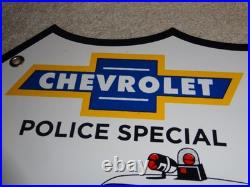 Vintage 1952 Chevrolet Woman? Chevy Bowtie Gasoline Oil Porcelain Metal Car Sign