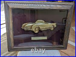 Vintage 1953 Chevrolet Corvette Original Auto Dealership Shadowbox Display Rare