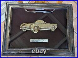 Vintage 1953 Chevrolet Corvette Original Auto Dealership Shadowbox Display Rare