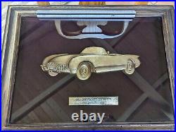 Vintage 1953 Chevrolet Corvette Original Auto Dealership Shadowbox Display Rare