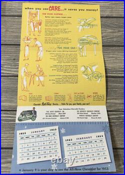 Vintage 1953 Columbus Chevrolet Boxers Dog Promo Ad Flyer Mailer