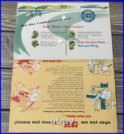 Vintage 1953 Columbus Chevrolet When You Care It Saves You Money Promo Mailer Ad