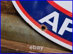 Vintage 1956 Aaa Porcelain Sign Automobile Towing Service Insurance Company 17
