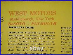 Vintage 1960 West Motors Middleburgh Ny Suburbans Plymouth Old Car Ads