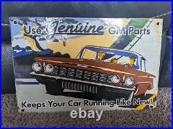 Vintage 1961 Car Truck Suv Parts Porcelain Metal Advertising Sign 10 X 15