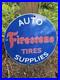 Vintage-1962-Firestone-Tires-Porcelain-Gas-Oil-Auto-Car-Tire-Service-Sign-12-01-kggj