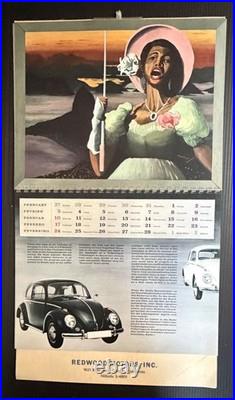 Vintage 1963 Volkswagen Factory Calendar Mac Zimmerman Redwood Motors Eureka, CA