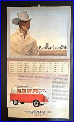 Vintage 1963 Volkswagen Factory Calendar Mac Zimmerman Redwood Motors Eureka, CA