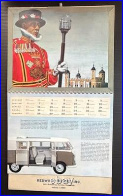 Vintage 1963 Volkswagen Factory Calendar Mac Zimmerman Redwood Motors Eureka, CA