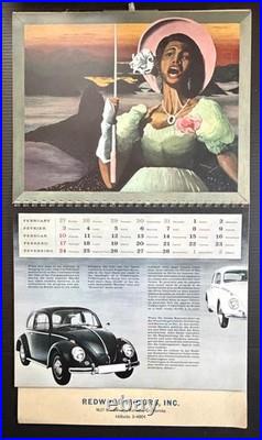 Vintage 1963 Volkswagen Factory Calendar Mac Zimmerman Redwood Motors Eureka, CA
