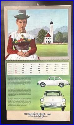 Vintage 1963 Volkswagen Factory Calendar Mac Zimmerman Redwood Motors Eureka, CA