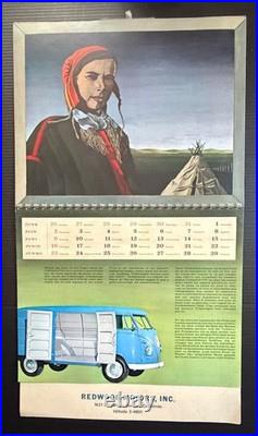 Vintage 1963 Volkswagen Factory Calendar Mac Zimmerman Redwood Motors Eureka, CA