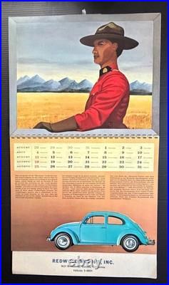 Vintage 1963 Volkswagen Factory Calendar Mac Zimmerman Redwood Motors Eureka, CA