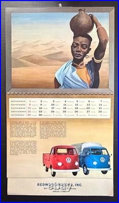 Vintage 1963 Volkswagen Factory Calendar Mac Zimmerman Redwood Motors Eureka, CA