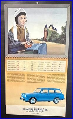 Vintage 1963 Volkswagen Factory Calendar Mac Zimmerman Redwood Motors Eureka, CA