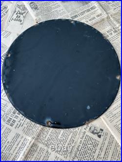 Vintage 1967 Plymouth Chrysler Auto Service 12 Inch Porcelain Enamel Sign