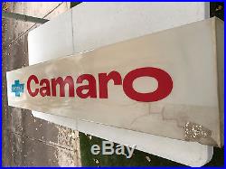 Vintage 1969 Camaro Double Sided Lighted Showroom Sign. Very Rare! COPO Yenko L78