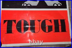 Vintage 1969 Elephant OPEL TOUGH Car Dealership Banner Super Rare GM