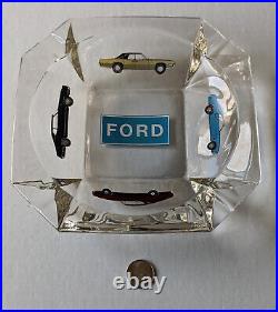 Vintage 1969 Ford promotional glass Dealership Ashtray