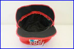Vintage 1970's AMC Jeep Snow Patrol Fuzzy Red Hat With Fold out Ear & Neck Cover