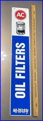 Vintage 1970s/ 1980s AC-DELCO 34.5 x 6 Dealership Service Center Plastic Sign