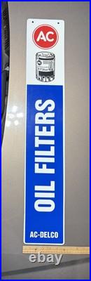 Vintage 1970s/ 1980s AC-DELCO 34.5 x 6 Dealership Service Center Plastic Sign