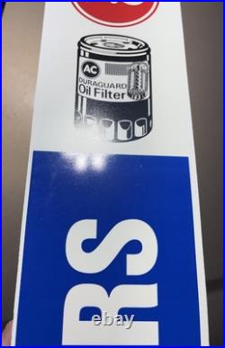 Vintage 1970s/ 1980s AC-DELCO 34.5 x 6 Dealership Service Center Plastic Sign