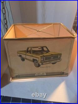 Vintage 1970s Chevrolet Chevy Dealer Promotional Truck Car Lamp Shade Very Rare