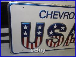 Vintage 1970s Embossed USA-1 Sign Chevrolet Chevelle Camaro Nova Pickup Corvette
