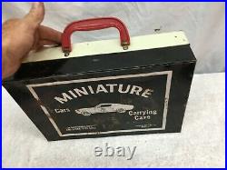 Vintage 1970s Match Box Car Metal Travel Carry Case With Mustang Fastback