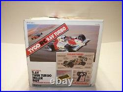 Vintage 1990 TYCO R/C 9.6V Twin Turbo Miller Indy Car Beer Advertisement NEW