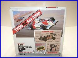 Vintage 1990 TYCO R/C 9.6V Twin Turbo Miller Indy Car Beer Advertisement NEW