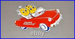 Vintage 20 Esso Car Boy Girl Porcelain Sign Car Gas Truck Gasoline