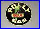 Vintage-24-Polly-Parrot-Double-Sided-Dealership-Porcelain-Sign-Car-Gas-Oil-01-bb