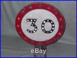 Vintage 30 MPH Speed LImit Road Sign Double-Sided