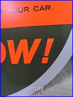 Vintage 50's Metal Tire Insert Store Sale Sign Advertising Gas Mechanic Auto NOS