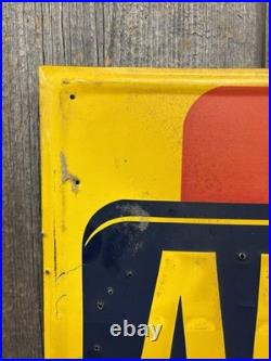 Vintage 50s AUTO-LITE Service Parts MARINE SERVICE Ford Embossed Sign WOW