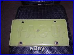 Vintage 60s USA 1 GM Chevy original promo Putting You first STEEL license plate