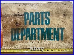 Vintage 60s Valvoline Motor Oil Parts Department Steel Sign-Nostalgic Auto Decor