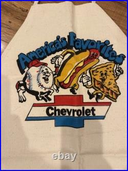 Vintage 70's America's Favorite Apron Baseball, Hot Dogs, Apple Pie and Chevrolet