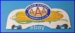 Vintage AAA Automobile Club License Plate Topper Sign Ad on Automobile Topper