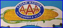 Vintage AAA Automobile Club License Plate Topper Sign Ad on Automobile Topper