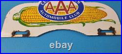 Vintage AAA Automobile Club License Plate Topper Sign Ad on Automobile Topper