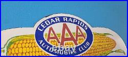 Vintage AAA Automobile Club License Plate Topper Sign Ad on Automobile Topper