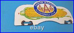 Vintage AAA Automobile Club License Plate Topper Sign Ad on Automobile Topper