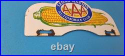 Vintage AAA Automobile Club License Plate Topper Sign Ad on Automobile Topper