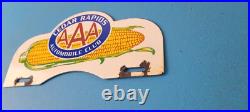 Vintage AAA Automobile Club License Plate Topper Sign Ad on Automobile Topper