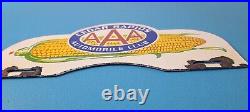 Vintage AAA Automobile Club License Plate Topper Sign Ad on Automobile Topper