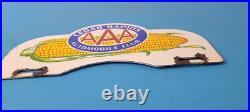 Vintage AAA Automobile Club License Plate Topper Sign Ad on Automobile Topper