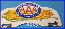 Vintage AAA Automobile Club License Plate Topper Sign Ad on Automobile Topper